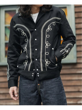 Non Stock Western Bolero Musician Jacket Mens Embroidered Rockabilly Cowboy L